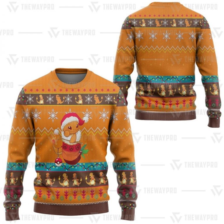 Charmander Pokemon Christmas Sweater 1