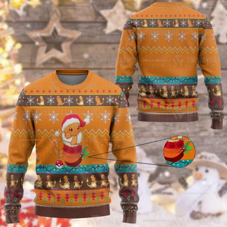 Charmander Pokemon Christmas Sweater