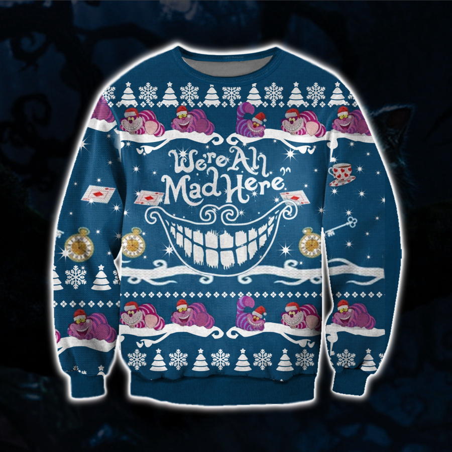 Cheshire Cat Knitting Pattern Christmas Sweater