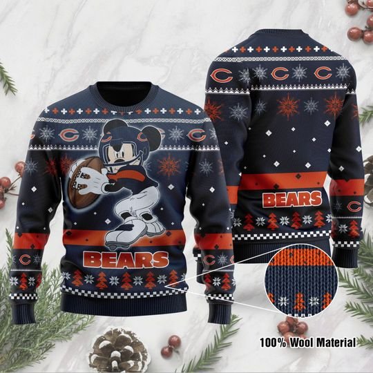Chicago Bears Mickey Mouse Ugly Sweater