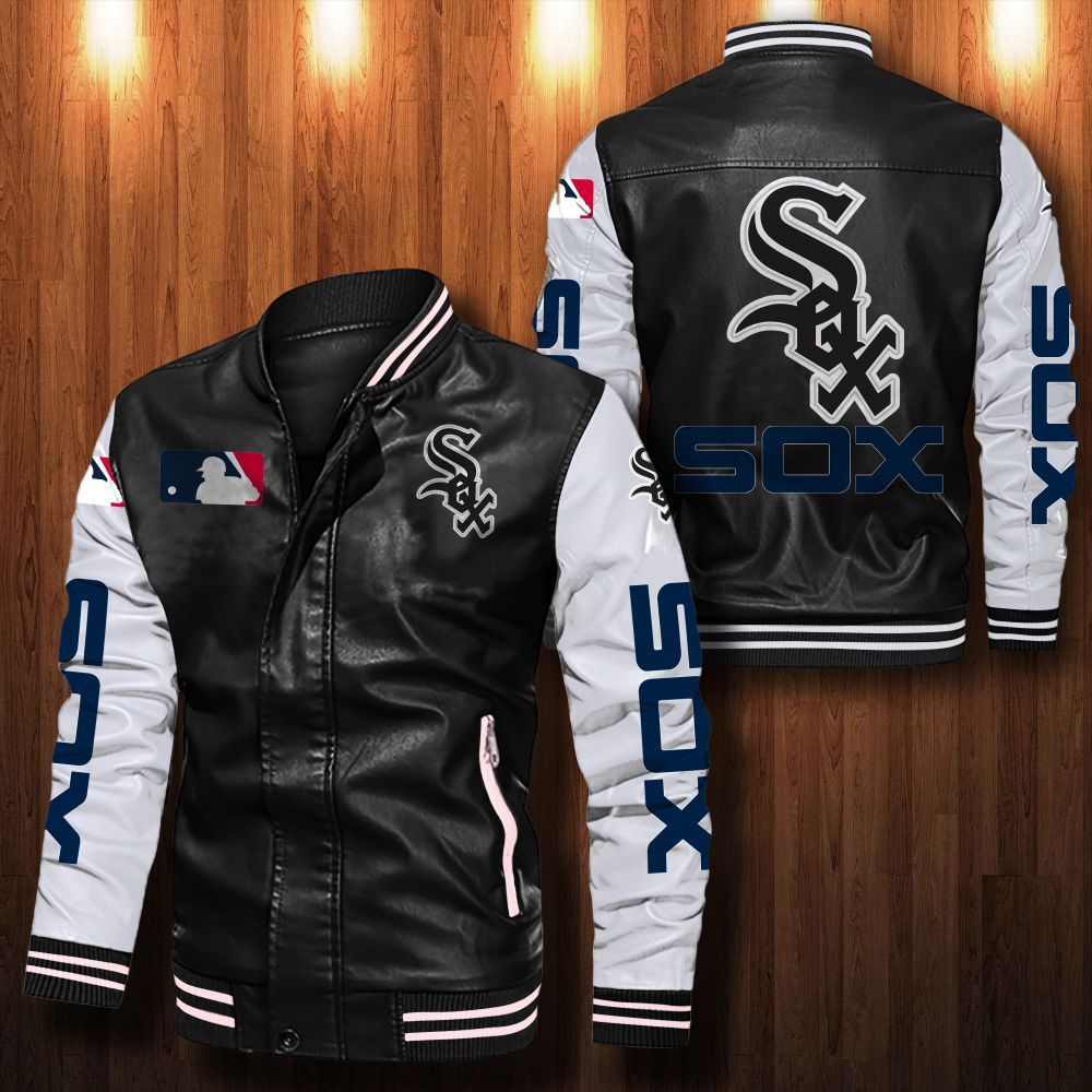 Chicago White Sox Bomber leather jacket 2 Chicago White Sox Bomber leather jacket