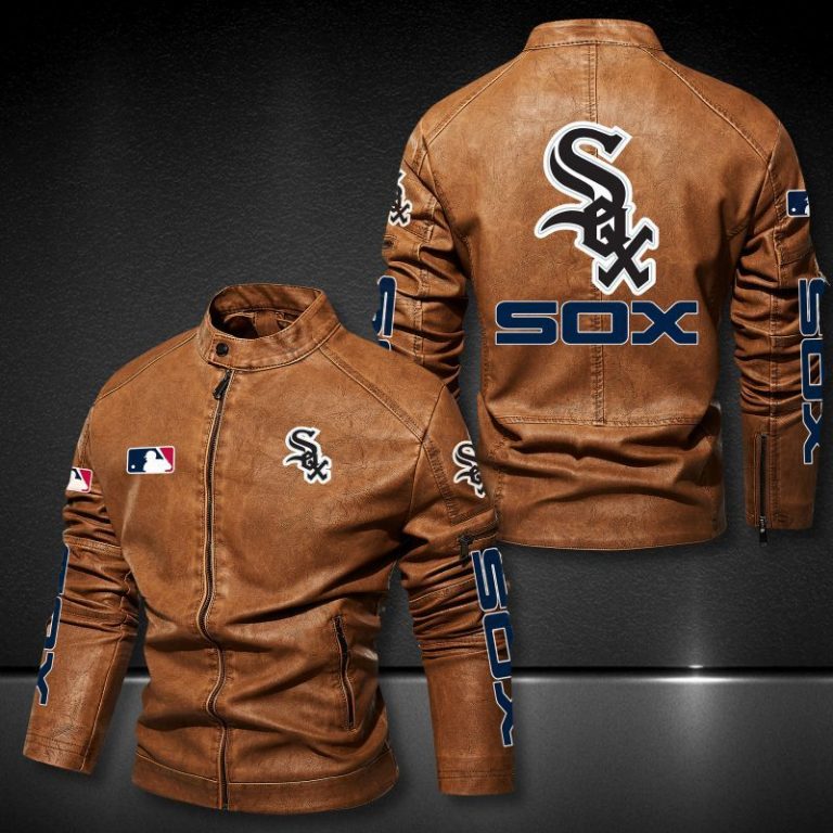 Chicago White Sox motor leather jacket 2