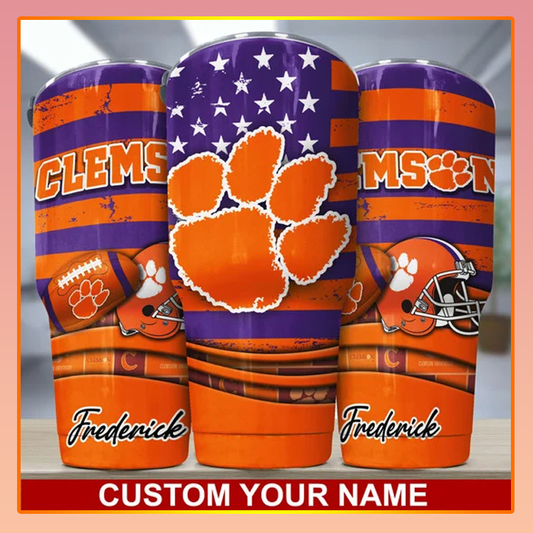 Clemson Tigers Custom Name Tumbler 4 Clemson Tigers Custom Name Tumbler2
