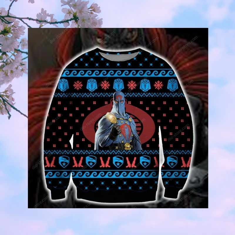 Cobra Commander christmas knitted wool sweater 3 Cobra Commander christmas sweater 1