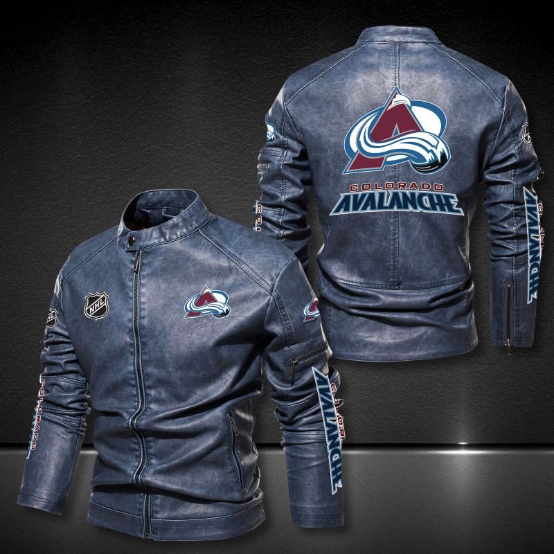 Colorado Avalanche NHL 3D motor leather jacket 2