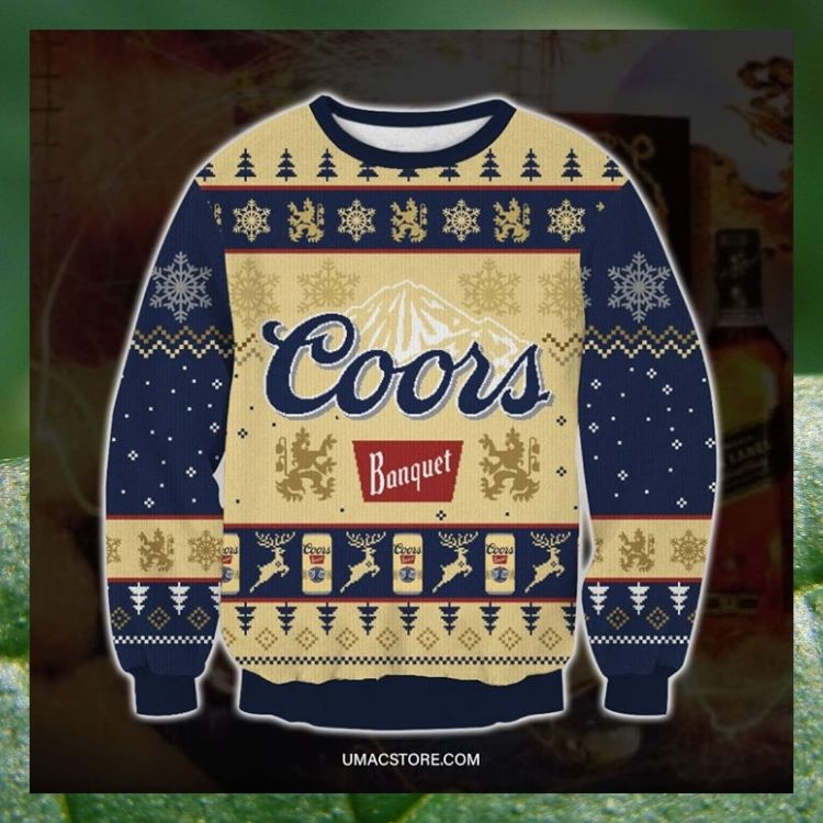 Coors Banquet Deer Christmas Sweatshirt1