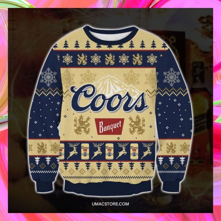 Coors Banquet Deer Christmas Sweatshirt3