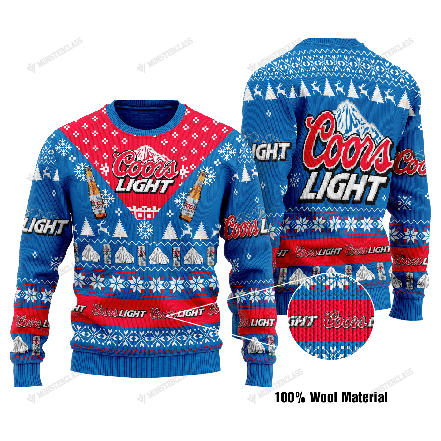 Coors Light Beer Christmas Sweater