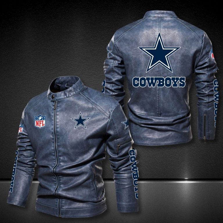 Dallas Cowboys NFL 3D Motor Leather Jacket 1 Dallas Cowboys NFL 3D motor leather jacket 1