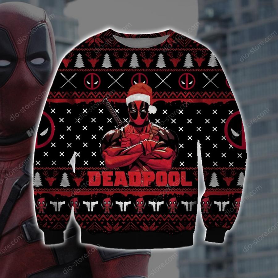 Deadpool Knitting Pattern Christmas Sweater