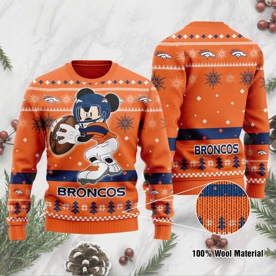 Denver Broncos Mickey Mouse Ugly Sweater
