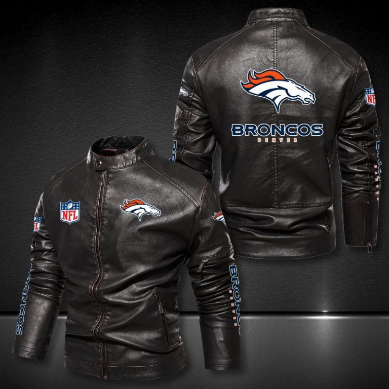Denver Broncos NFL 3D motor leather jacket 1