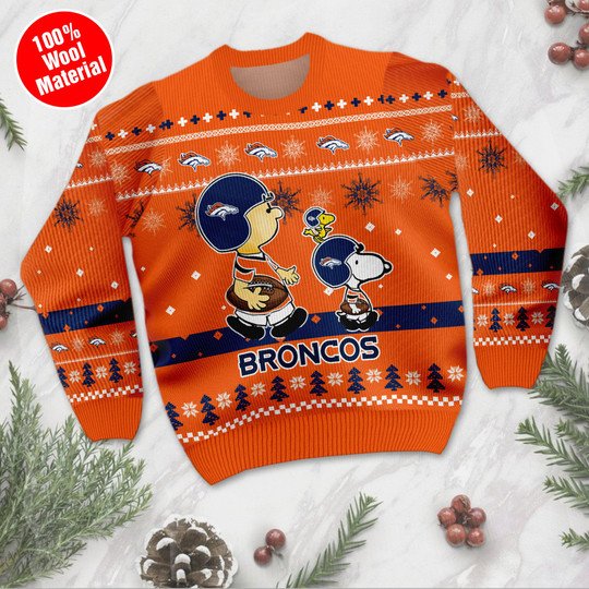 Denver Broncos Peanuts Snoopy Charlie Brown Ugly Sweater1