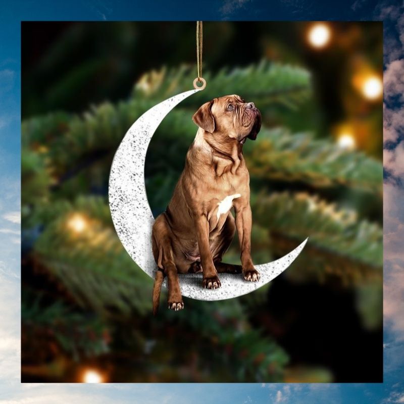 Dogue de Bordeaux sit on the moon ornament 3 Dogue de Bordeaux sit on the moon ornament 3