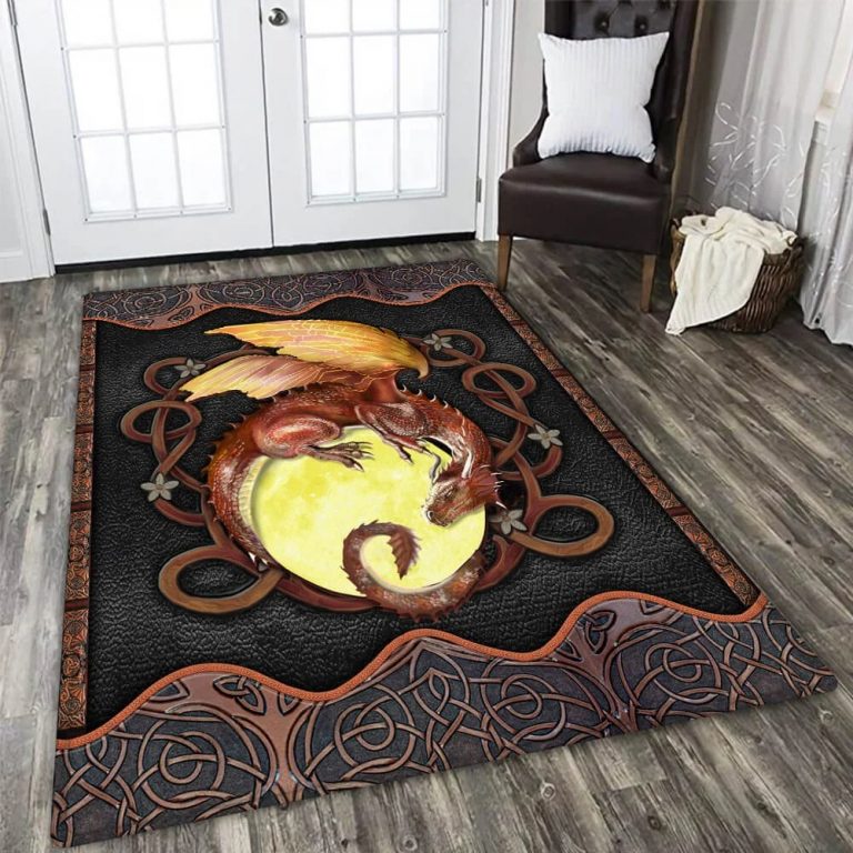 Dragon Rug Celtic Leather carpet rug 2