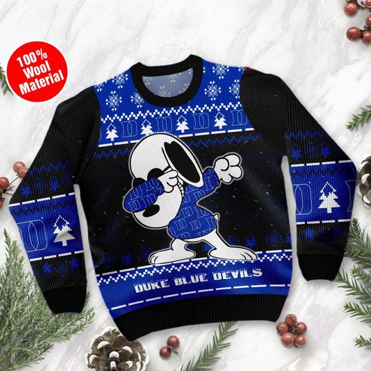 Duke Blues Devils Snoopy Ugly Sweater1