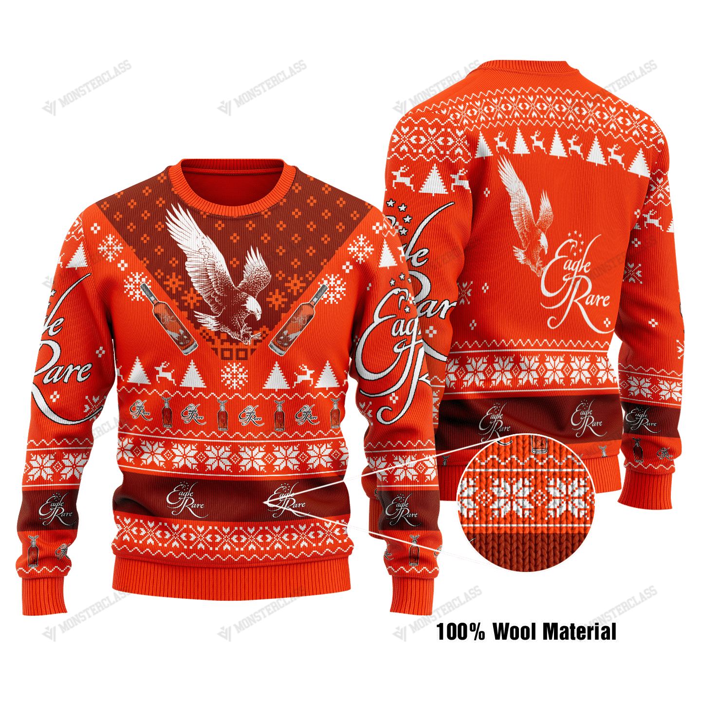 Eagle Rare Bourbon Whiskey Christmas Sweater