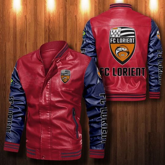 FC Lorient Leather bomber Jacket 2