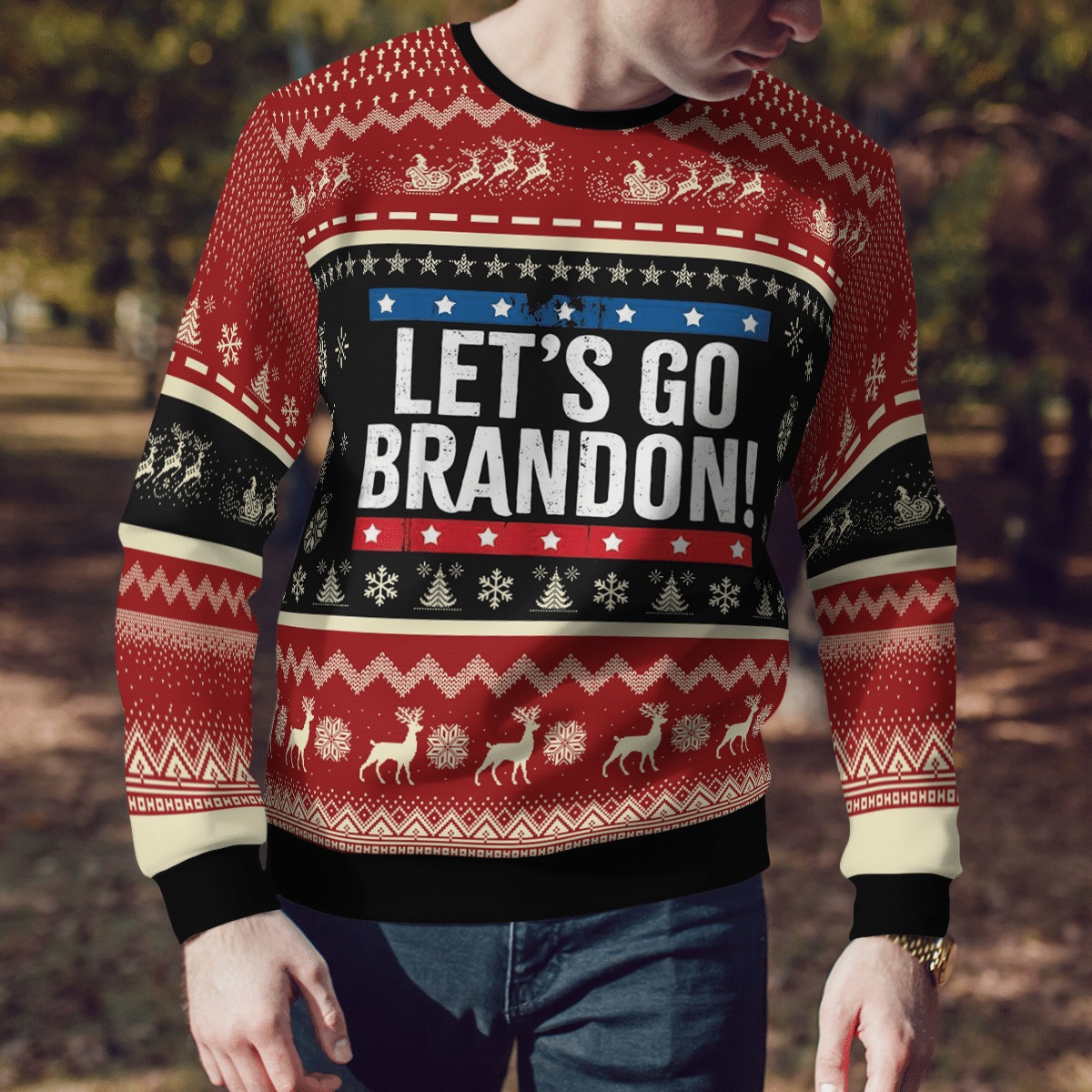 FJB Lets go Brandon Christmas sweater 1