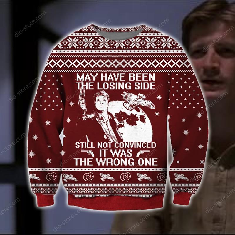 FireFly May have been the losing side christmas knitted wool sweater 2 FireFly May have been the losing side christmas sweater 1
