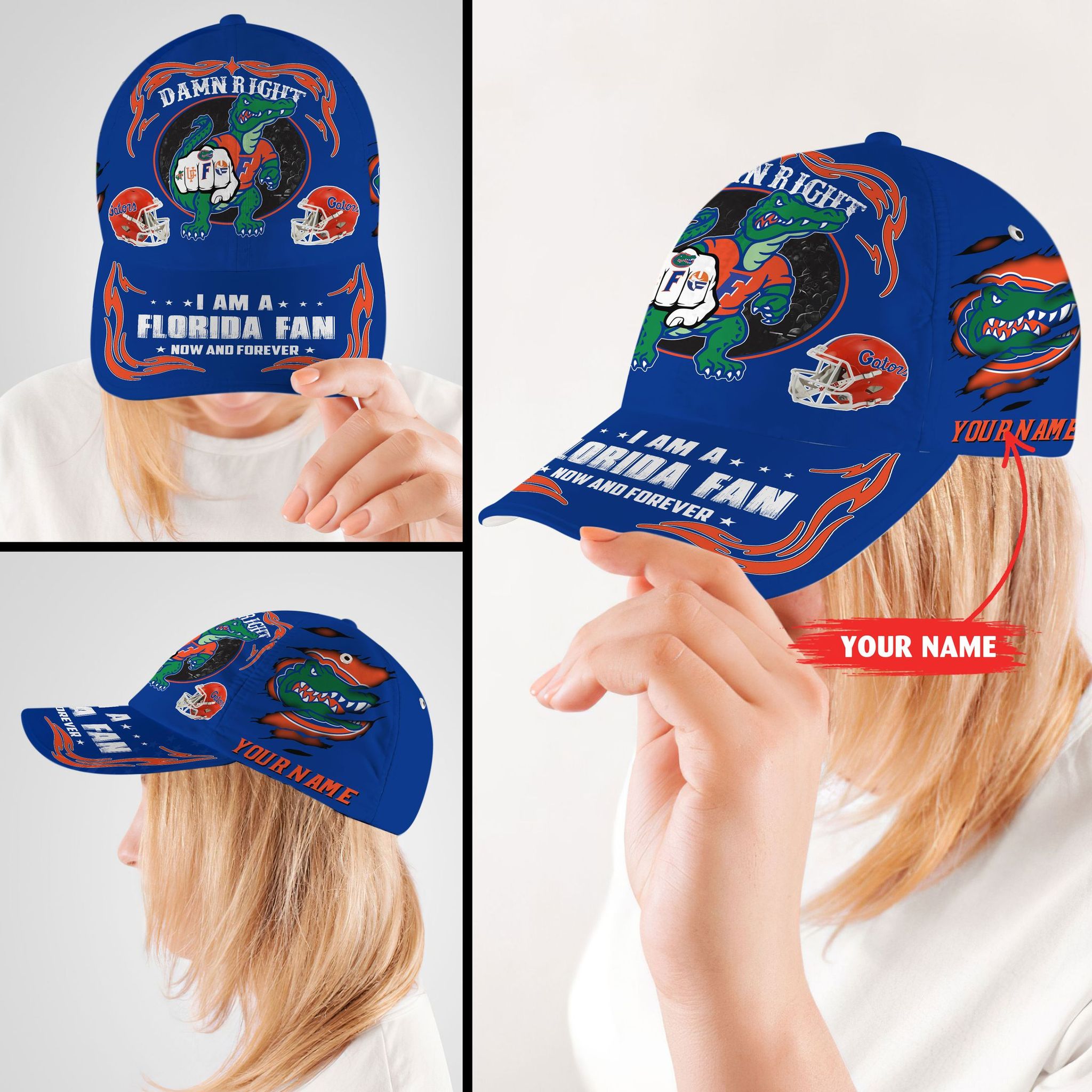 Florida Gators I am a Fan now and forever custom Personalized cap hat 3 Florida Gators I am a Fan now and forever custom Personalized cap hat 2
