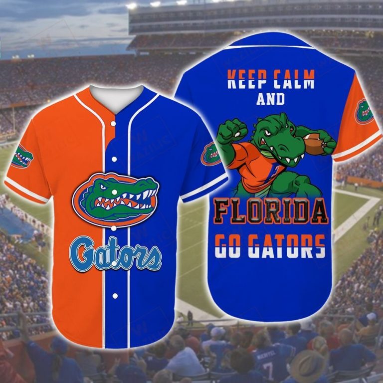 Florida Gators Keep calm and Florida go Gators baseball jersey