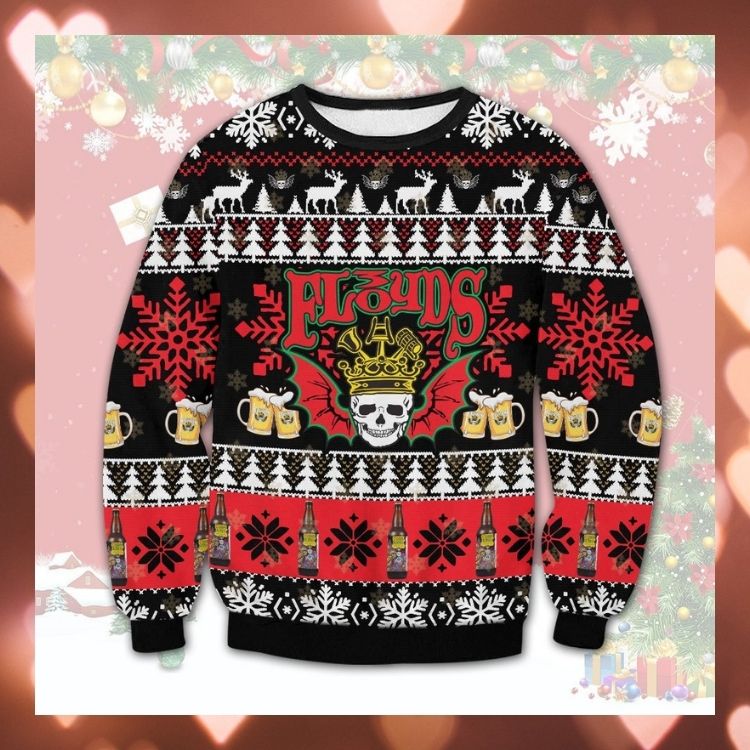 Floyds Brewing Co Skull Ugly Christmas Sweater 3