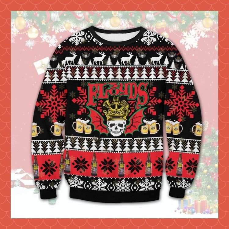 Floyds Brewing Co Skull Ugly Christmas Sweater 7