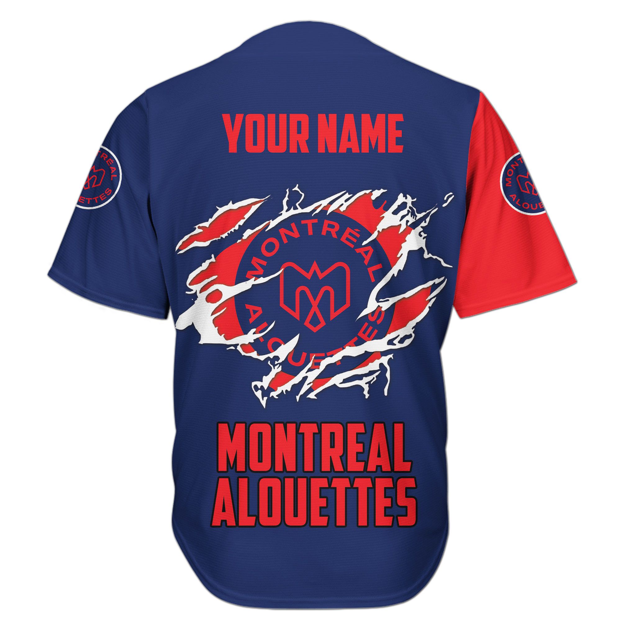 Football Club CFL Montreal Alouettes baseball jersey 3 Football Club CFL Montreal Alouettes baseball jersey word2