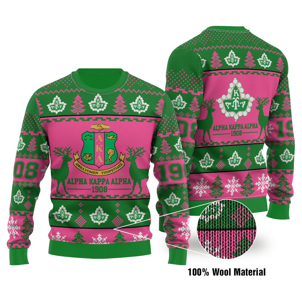 Alpha Kappa Alpha 1908 Sorority Inc ugly Christmas Sweater 5 Alpha Kappa Alpha 1908 Sorority Inc ugly Christmas Sweater word3