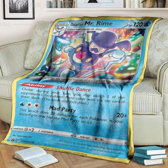 Galarian Mr. Rime Pokemon Blanket