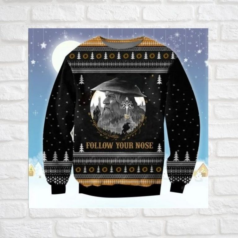 Gandalf lord of the rings follow your nose christmas sweater 2