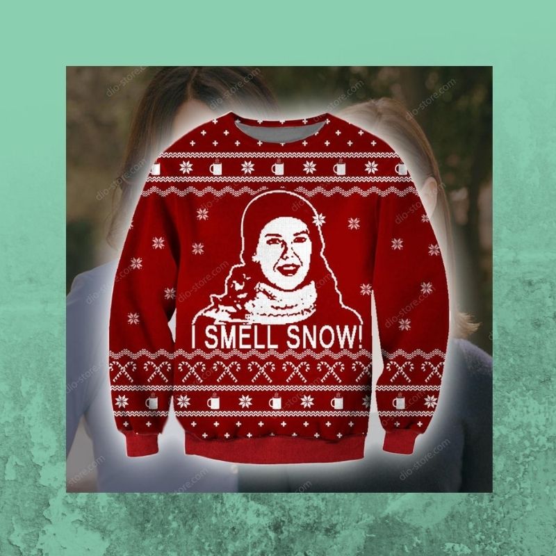 Gilmore Girls I smell snow christmas knitted wool sweater 2 Gilmore Girls I smell snow christmas sweater 2