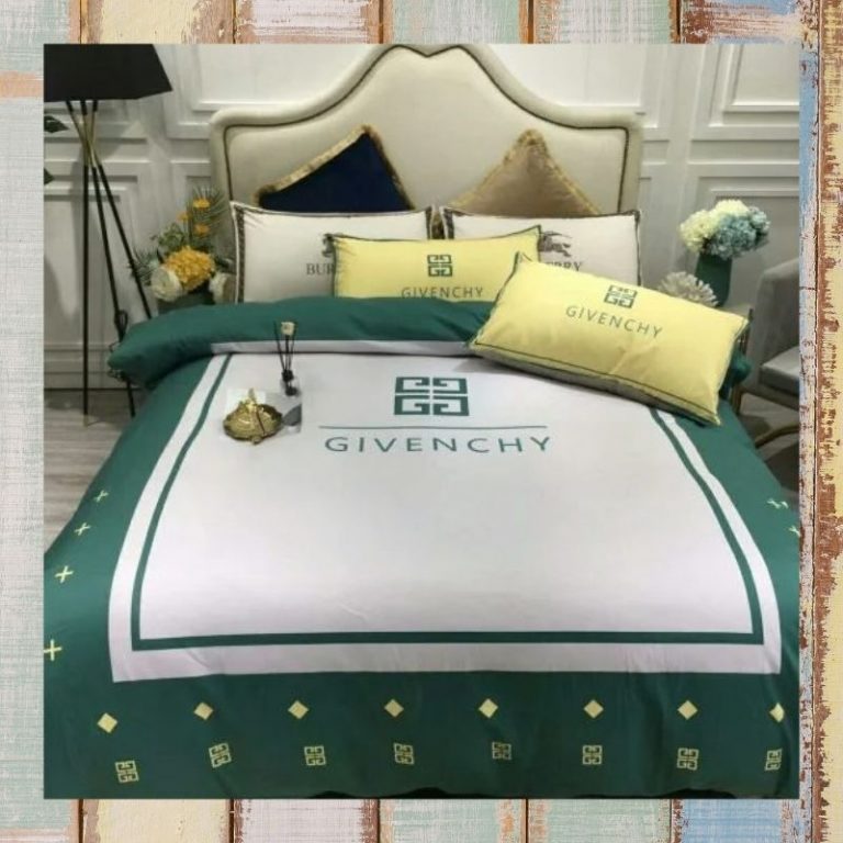 Givenchy deep green cover bedding set 2
