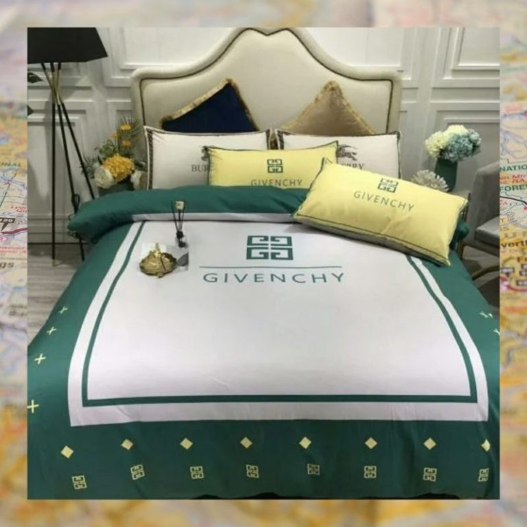 Givenchy deep green cover bedding set 3