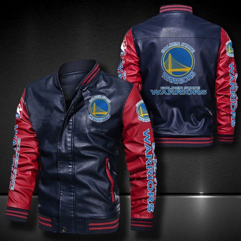 Golden State Warriors Bomber Leather Jacket 2 Golden State Warriors bomber leather jacket 2