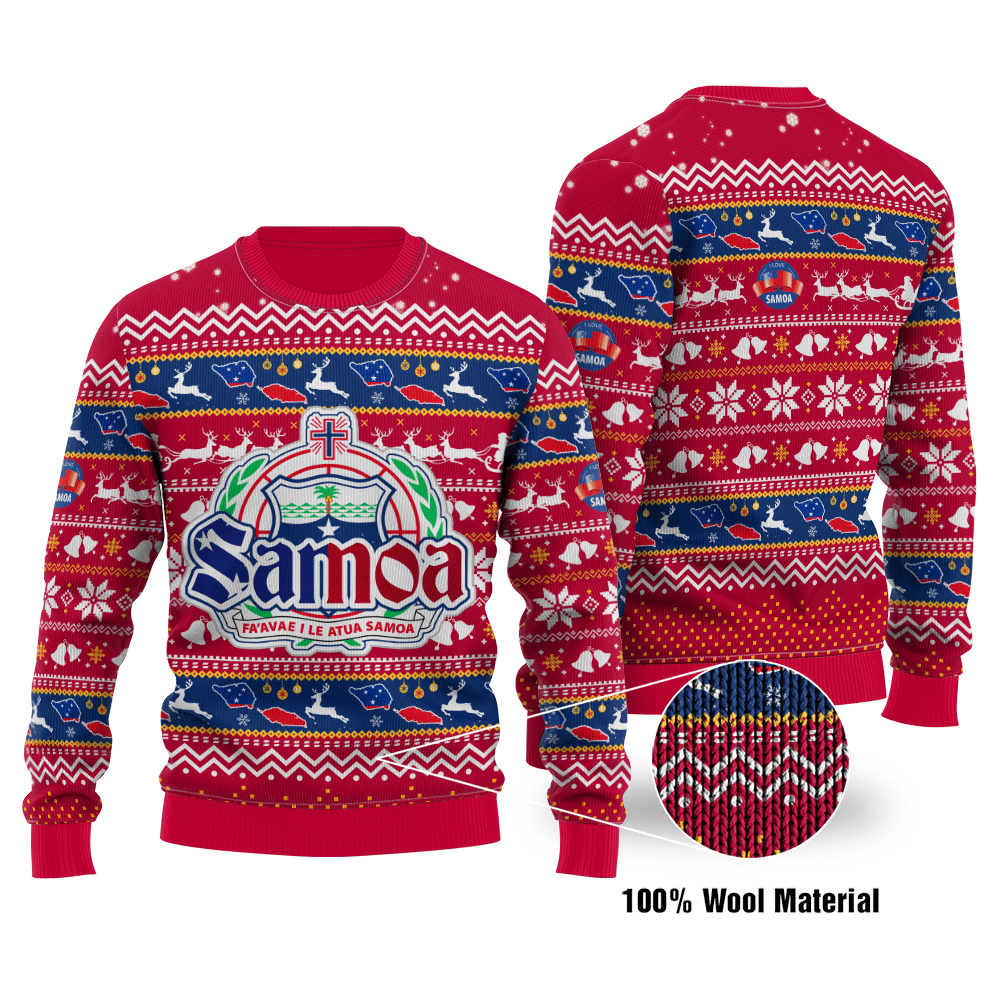 Samoa Red Ugly Christmas Sweater