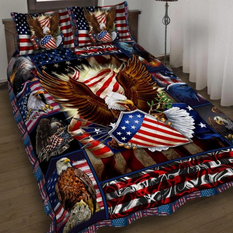 HOT American Flag Eagle Quilt Bedding Set (1) HOT American flag Eagle Quilt Bedding Set 1