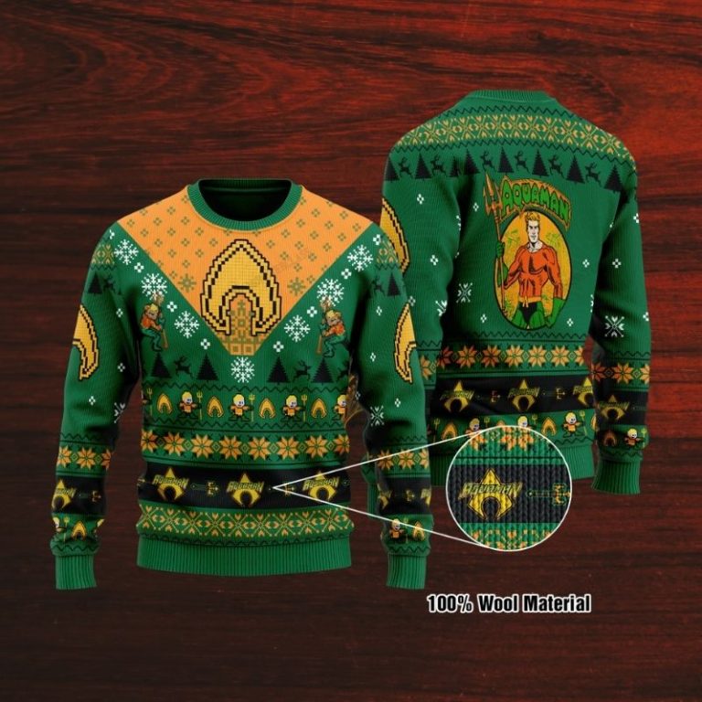 HOT Aquaman Christmas DC Comic Sweater, Sweatshirt (1) HOT Aquaman Christmas DC Comic sweater sweatshirt 1