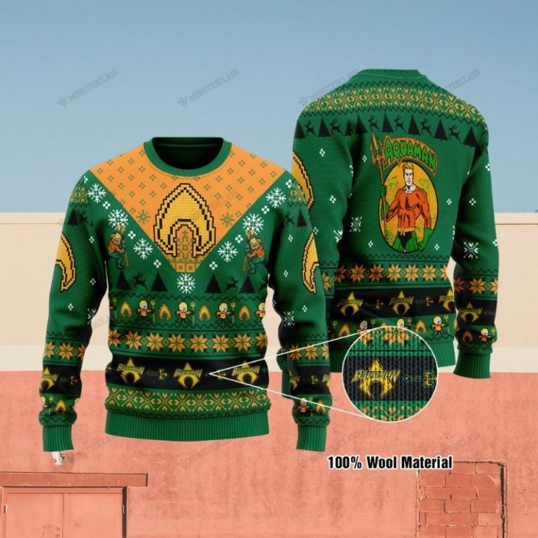HOT Aquaman Christmas DC Comic Sweater, Sweatshirt (2) HOT Aquaman Christmas DC Comic sweater sweatshirt 2