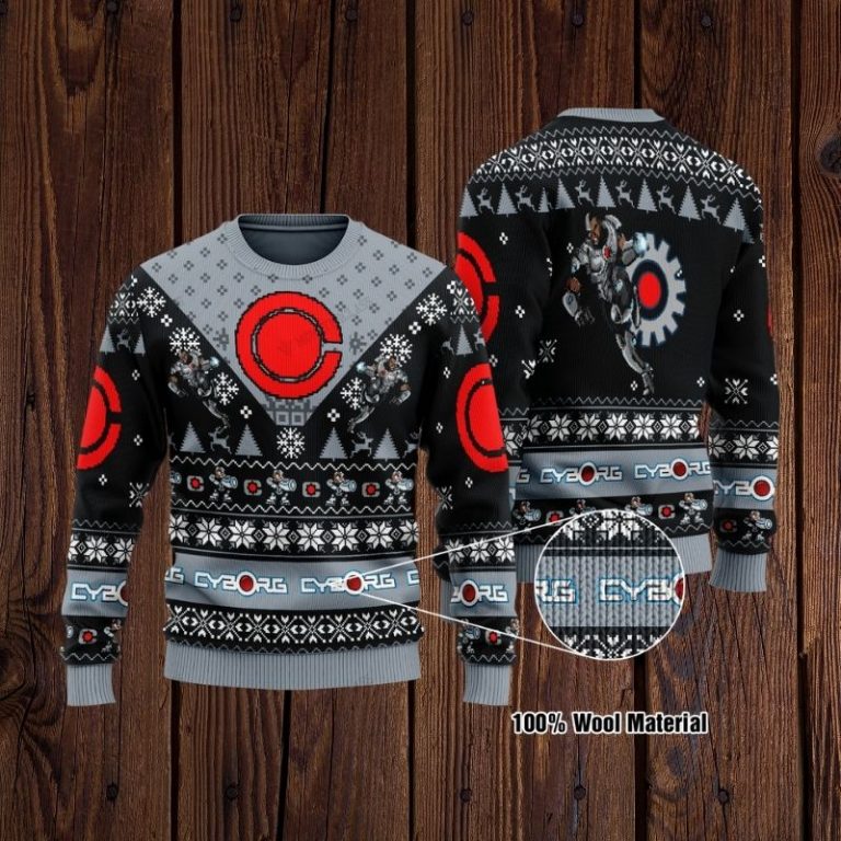 HOT Cyborg Christmas DC Comic sweater sweatshirt 1