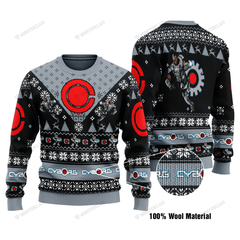 HOT Cyborg Christmas DC Comic sweater sweatshirt 1