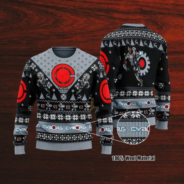 HOT Cyborg Christmas DC Comic sweater sweatshirt 2