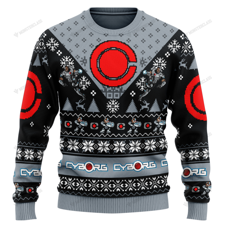 HOT Cyborg Christmas DC Comic sweater sweatshirt 2