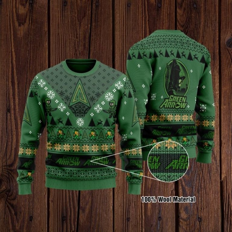 HOT Green Arrow Christmas DC Comic sweater sweatshirt 2