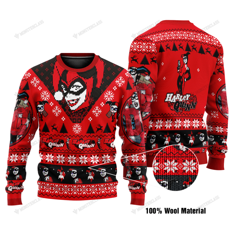 HOT Harley Quinn Christmas DC Comic Sweater, Sweatshirt (1) HOT Harley Quinn Christmas DC Comic sweater sweatshirt 1