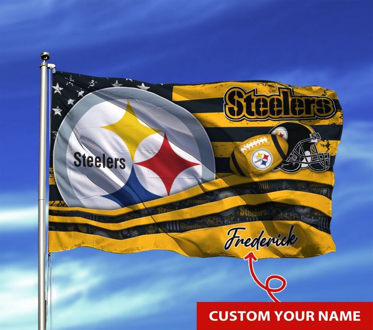 HOT Pittsburgh Steelers Custom Personalized NFL Flag (1) HOT Pittsburgh Steelers custom Personalized NFL flag 1