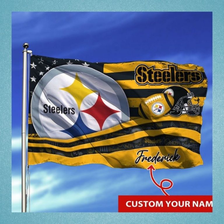 HOT Pittsburgh Steelers Custom Personalized NFL Flag (1) HOT Pittsburgh Steelers custom Personalized NFL flag 1