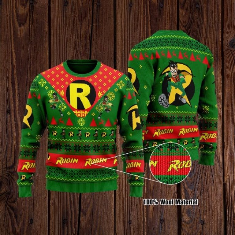 HOT Robin Christmas DC Comic sweater sweatshirt 2
