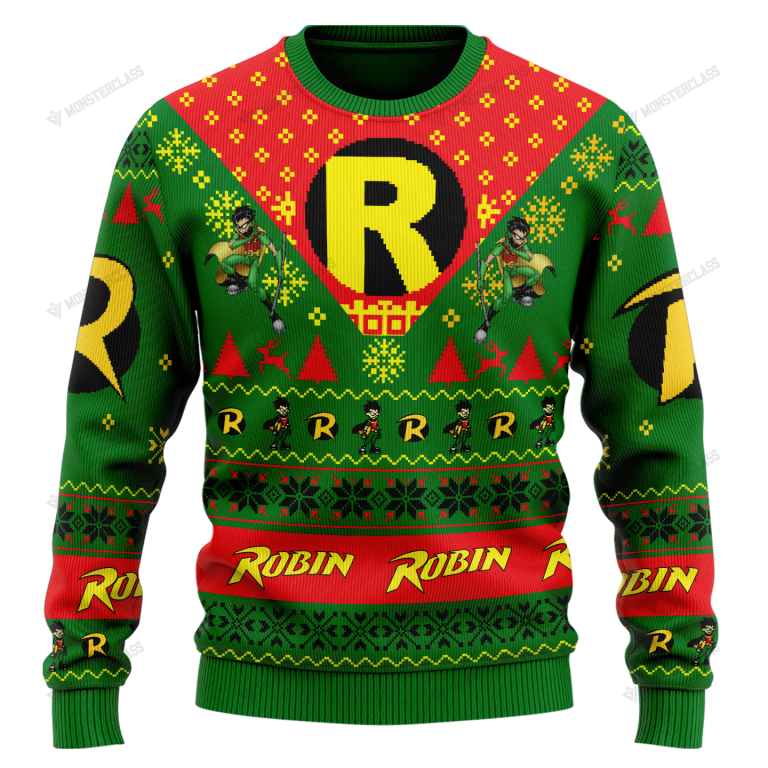 HOT Robin Christmas DC Comic sweater sweatshirt 2